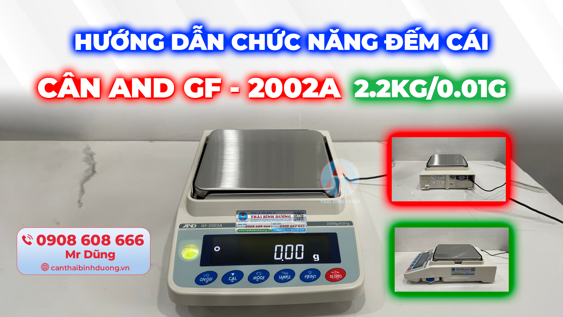 Hướng dẫn chức năng cân AND GF2002A